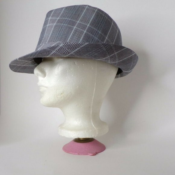 Capstar Fedora Hat With Feathers Glen Check 2398 - Picture 5 of 9
